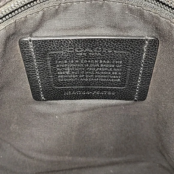 Coach Charles Black Leather Crossbody Messenger Ipad  Bag - Picture 12 of 14